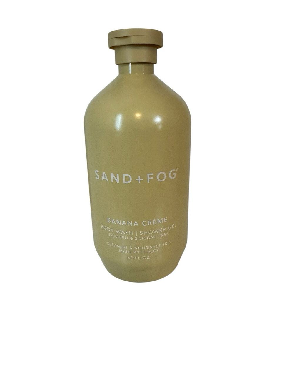 SAND+FOG Banana Crème Body Wash Gel Paraben-Free, Silicone-Free 32 fl oz